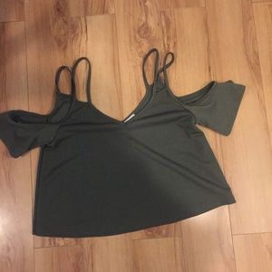 Hunter Green Crop Top
